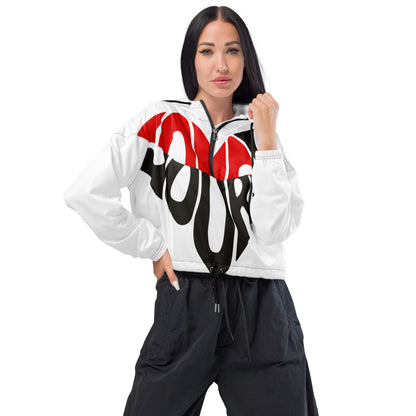 Love Yourself cropped windbreaker