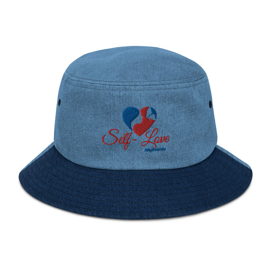 Self Love Denim bucket hat