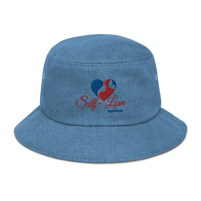 Self Love Denim bucket hat