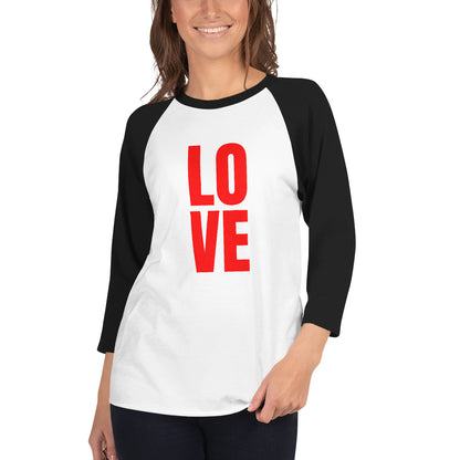 Love 3/4 sleeve raglan shirt